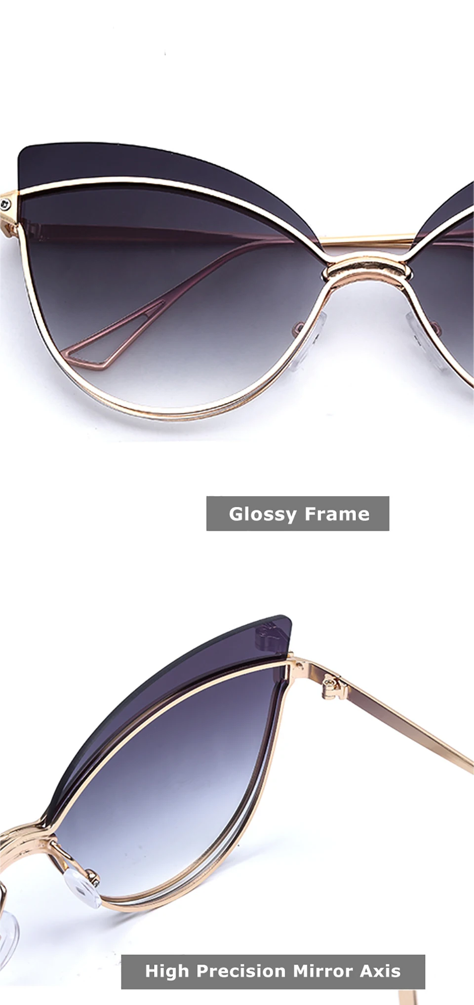 Новые модные женские винтажные металлические отражающие солнцезащитные очки кошачий глаз, роскошные женские солнцезащитные очки с поляризованными линзами UV400