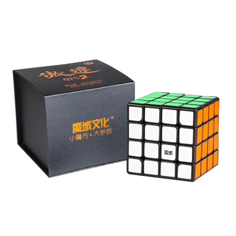 MOYU AOSU GTS 2M 4x4x4 Magnetic Magic Cube Speed Magnets 4x4 Balck Cubo Magico Profissional Kid Puzzle toy | Игрушки и хобби