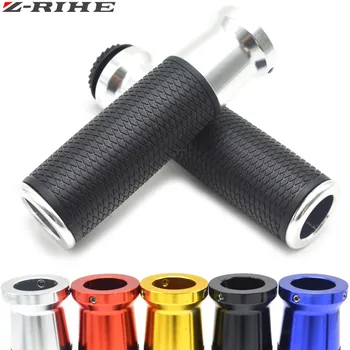 

1 Pair 7/8" 22mm Universal Motorcycle Handle Grips CNC Aluminum+Rubber Red Blue Gold for YAMAHA TMAX 530 500 MT07 MT 09 MT10