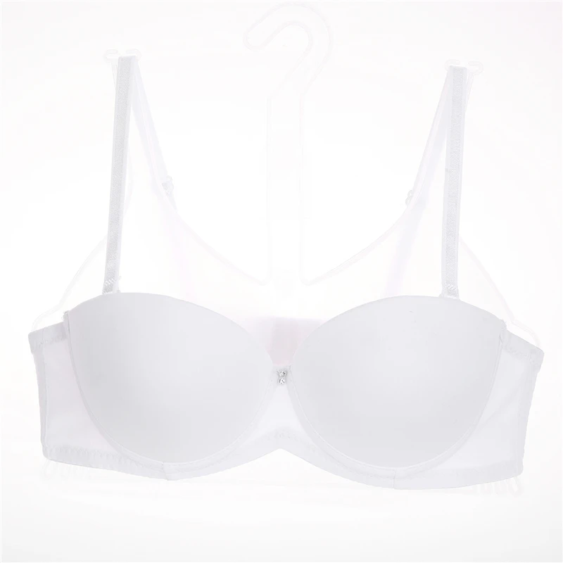 lace bra Sexy Super Push Up Bra Padded Seamless One-Piece Women Sexy Brassiere Underwear Gather Half Cup Bras Beading Double Push Up Bras strapless Bras