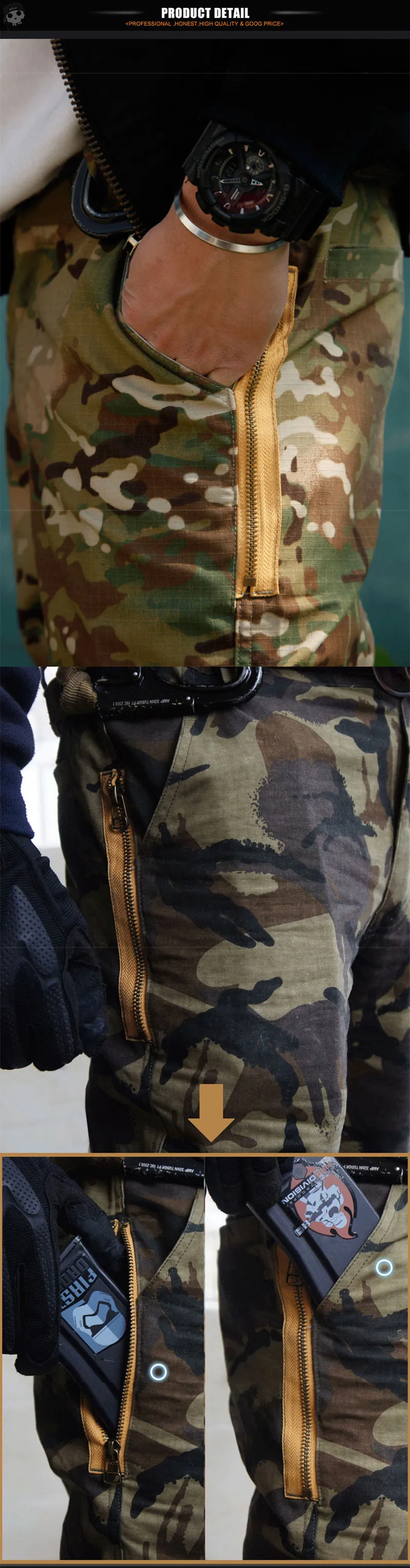 WZJP уличные тактические брюки карго мужские военные охотничьи страйкбольные Пейнтбольные камуфляжные брюки армейские тренировочные брюки 3 цвета