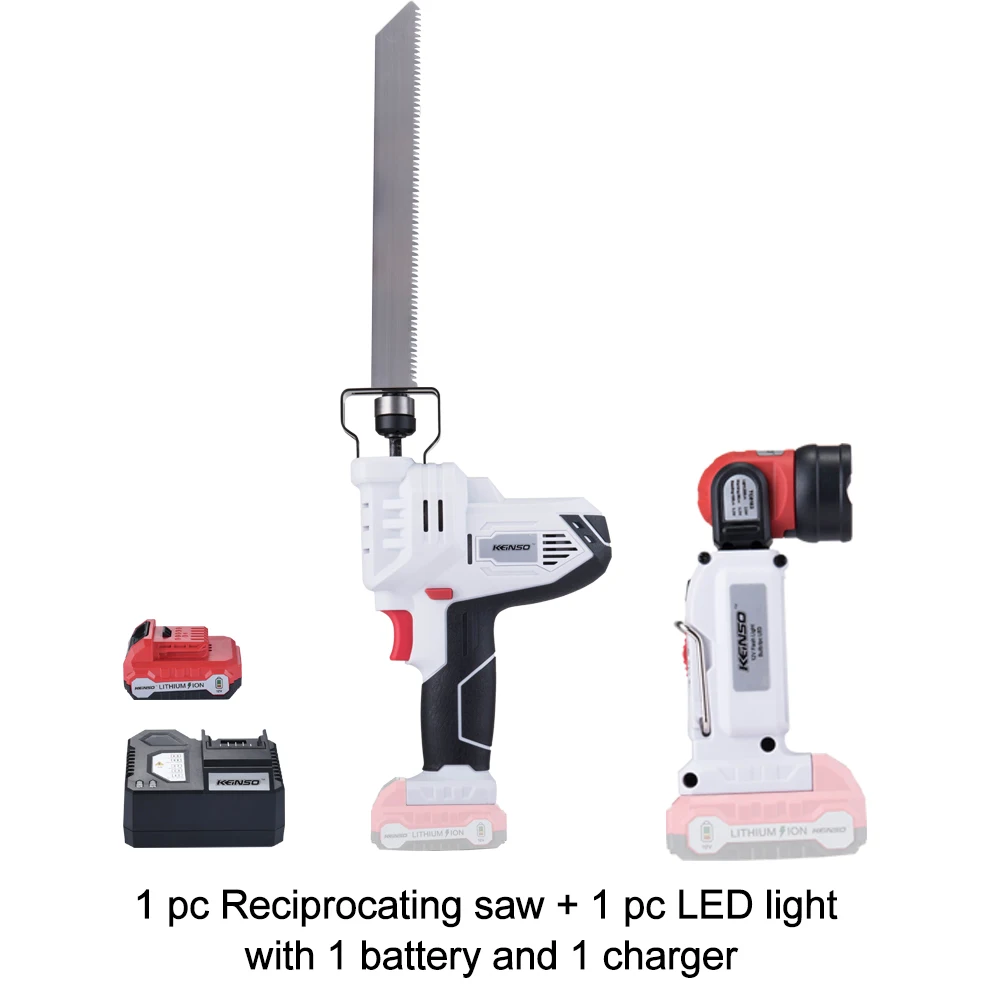 

Keinso/newone 12V power tools Reciprocating Saw and led light with one lithium battery and one charger