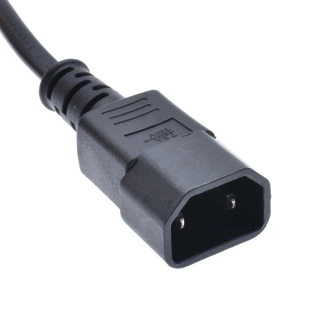 IEC 320 C14 к Nema 1 15R удлинитель для PDU/UPS папа нам 2pin плоский розетка адаптер питания