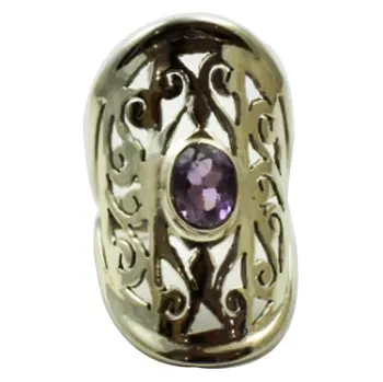 

Lovegem Genuine Amethyst Ring 925 Sterling Silver,Size :6.25, AR3035