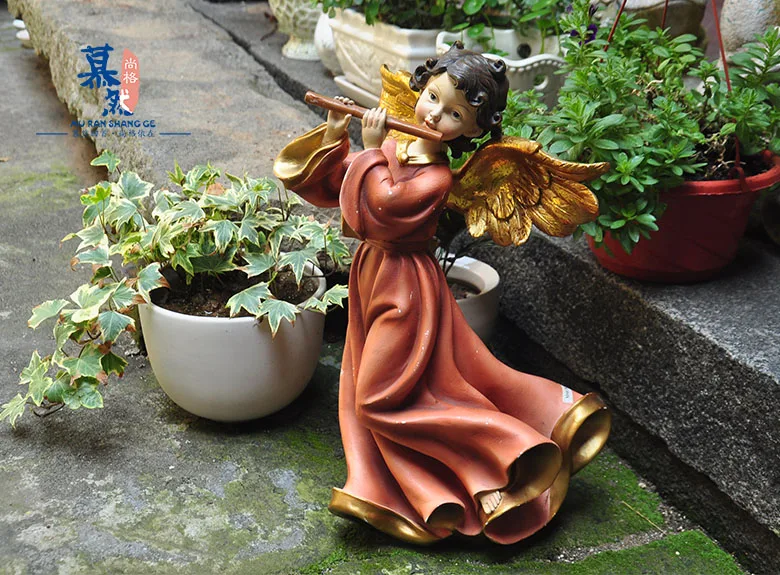 

European Style Resin Beautiful Little Angel Fairy Home Garden Horticultural Ornaments Birthday Gift
