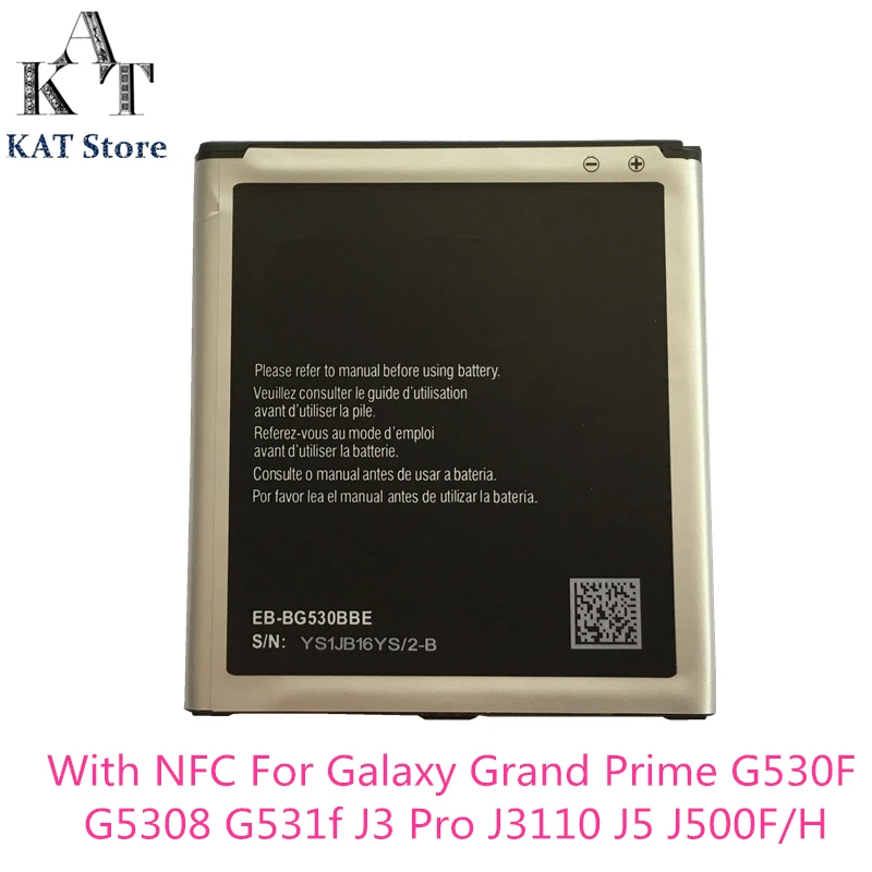 Аккумулятор для телефона с NFC Samsung Galaxy Grand Prime J3 Pro J3110 J5 J500F/H G530F G5308 G531f | Мобильные