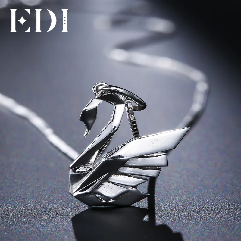 EDI Fairy Tale Animal Pendant Necklaces with Radom 18 Inch Chain Real 925 Sterling Silver Bird Necklace For Women INS Jewelry