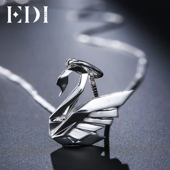 

EDI Fairy Tale Animal Pendant Necklaces with Radom 18 Inch Chain Real 925 Sterling Silver Bird Necklace For Women INS Jewelry