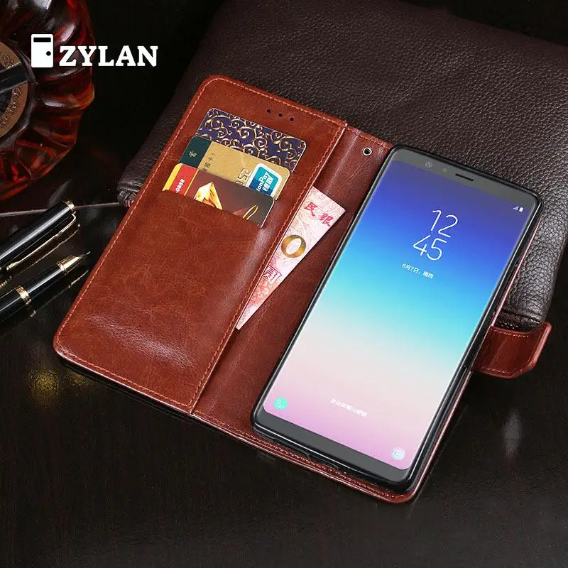 

ZYLAN For Samsung Galaxy A8 Star G8850 A9 Star A9 Star Lite Luxury Leather Flip Case Protective Phone Back Cover & GIFT