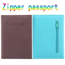 High Quality Zipper Passport Holder PU Leather Travel Passport Cover promotional passport case passport wallet protective