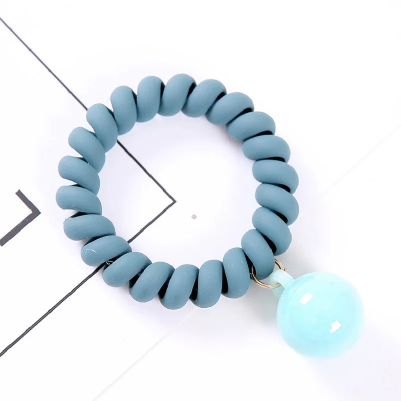 2 قطعة/الحزمة ماتي لون الحلوى سلك الهاتف خط مرونة شريط مطاطي مرونة الشعر Hairbands حبل ل Gils رباطات اللثة