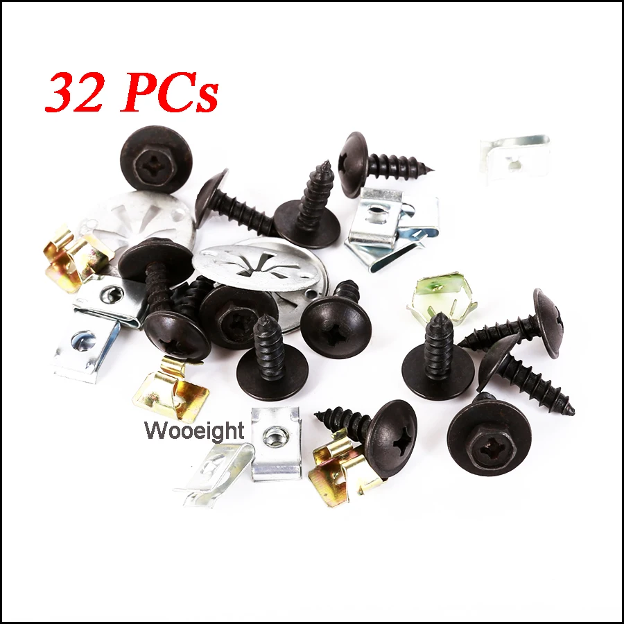 

Car Accessories 32PCs Engine Protection Pan Hardware Kit Pin Clips Nut Cover Replaces For Volkswagen VW Golf MK4 Bora Audi A3
