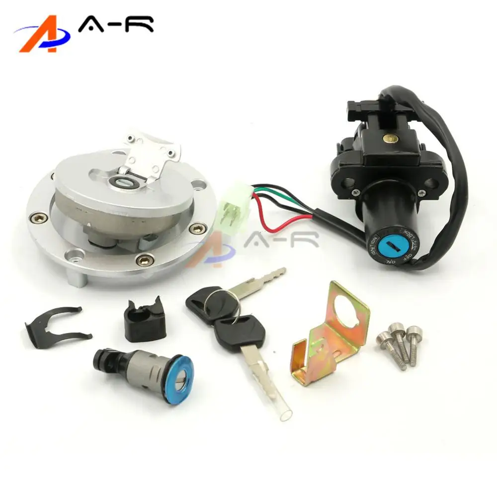 

4 Pin Ignition Switch Oil Gas petrol Fuel Cap seat Cover locks Keys for Honda CB400 VTEC 99 - 10 2000 2001 2002 2003 2004 2005