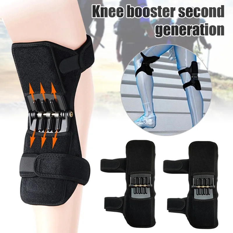 

1 Pair Knee Brace Patella Booster Spring Knee Brace Support for Mountaineering Squat Sports