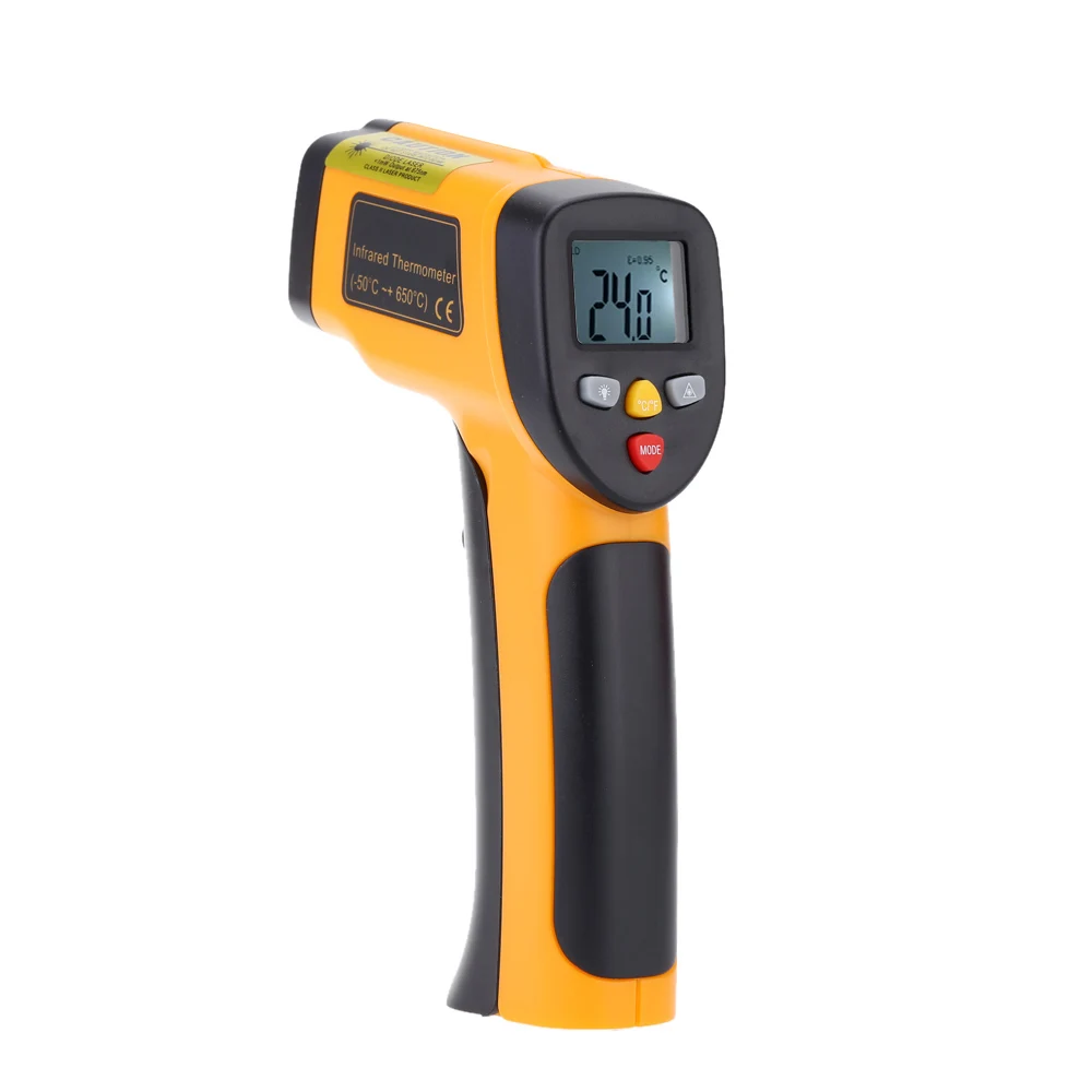 

IR Digital Infrared Thermometer Non-contact Temperature Tester Laser Gun Pyrometer Range -55~650C termometro