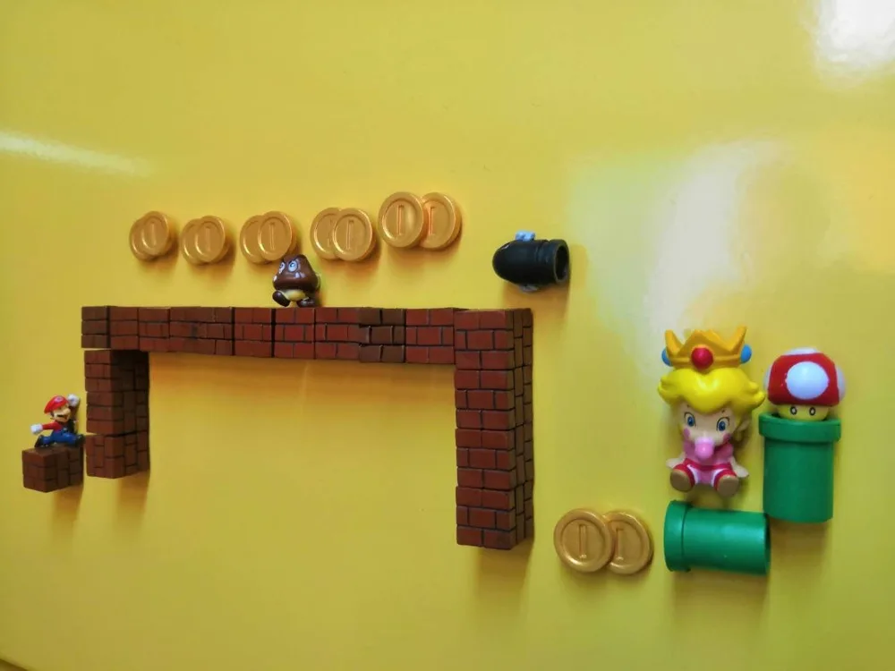 

Hot Selling 3D Super Mario Bros. Princess Fridge Magnets Refrigerator Message Sticker Funny Kids Children Toys Birthday Gift