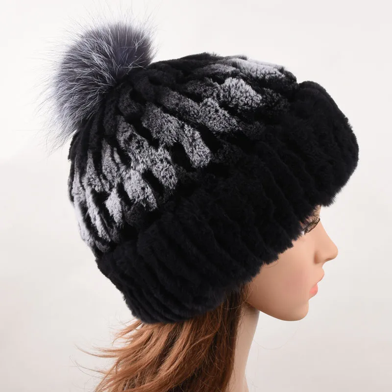 Женская Зимняя Шапка бини с помпоном|Женские Skullies и шапочки| |