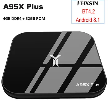 

VHXSIN 20 PCS/LOT A95X Plus TV Box Amlogic S905 Y2 Android 8.1 4GB DDR4 32GB ROM 2.4G /5G WiFi USB3.0