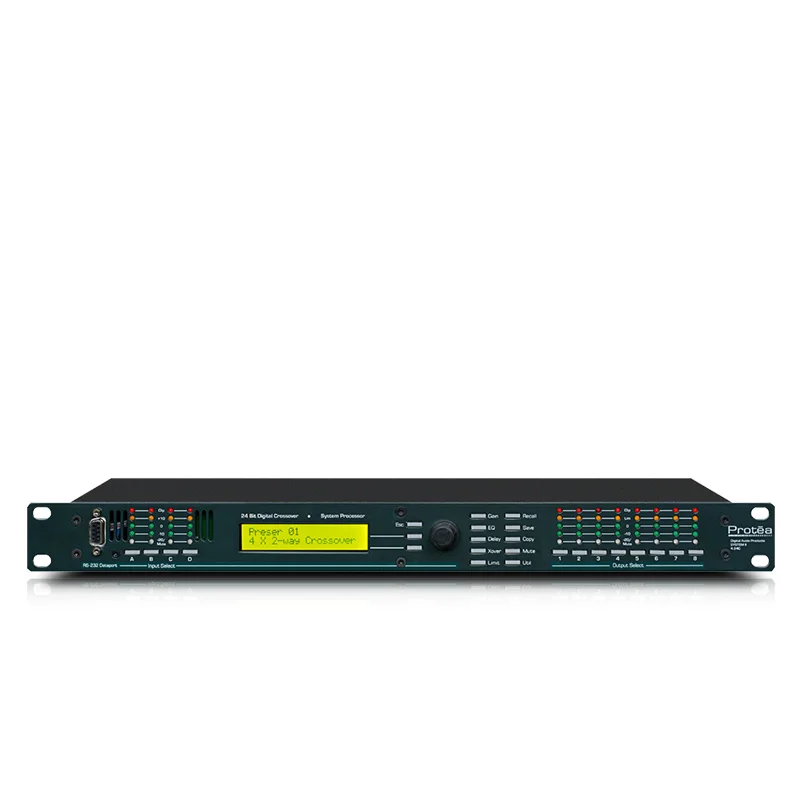 US $318.00 Speaker Processor 424C 1U Rackmount Fully Programmable 4Input8Output 24Bit Digital Audio System Processor