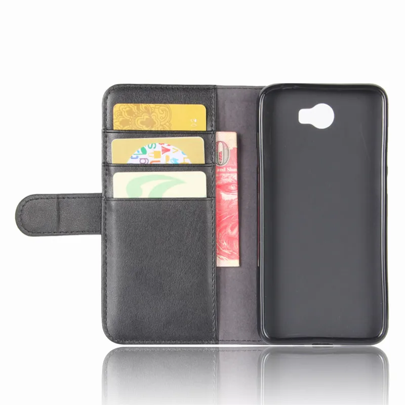 For Huawei Y6 II Compact Case Huawei Y6 II Compact Cover 5.0 Genuine Leather Flip Case For Huawei Y6 II Compact Phone Case Bag (4)