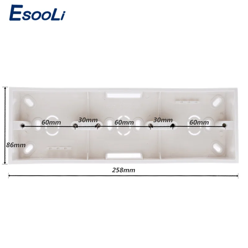 Внешняя Монтажная коробка Esooli 258 мм * 86 34 для типа тройного сенсорного