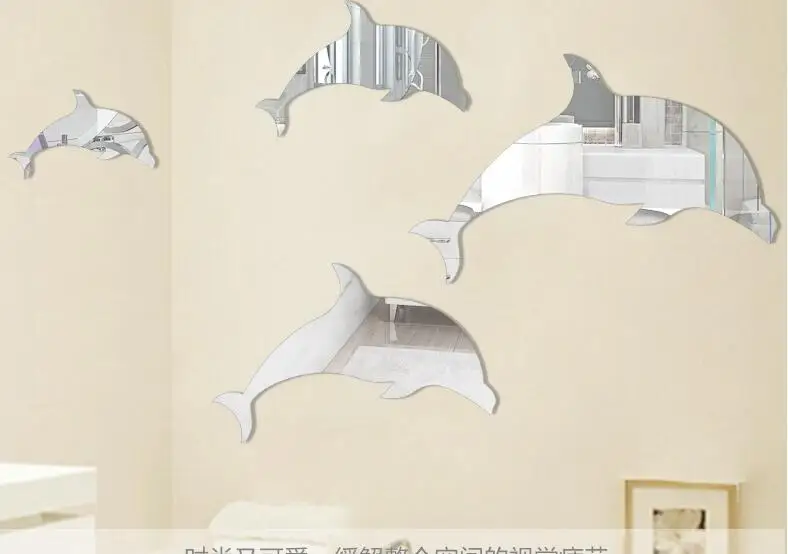 واحد قطعة DIY حار بيع 3D الدلافين ملصقات للمرايا الاكريليك الكريستال ملصقات جدار للحمام ملصقات حائط مناسبة لغرفة المعيشة ديكور المنزل واحد قطعة DIY حار بيع 3D الدلافين ملصقات للمرايا الاكريليك الكريستال ملصقات جدار للحمام ملصقات حائط مناسبة لغرفة المعيشة ديكور المنزل