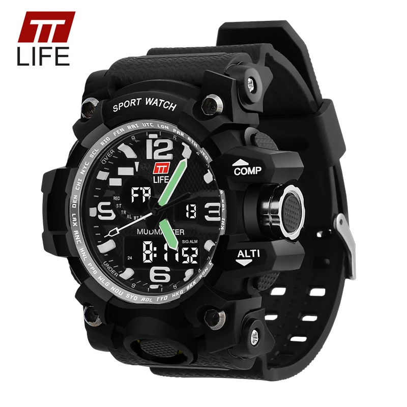 Prix pour TTLIFE Marque En Plein Air Montre-Bracelet Électronique Militaire Montre De Mode Hommes Sport Montres LED Numérique Résistant À L'eau Montres pour Hommes Prix pour TTLIFE Marque En Plein Air Montre-Bracelet Électronique Militaire Montre De Mode Hommes Sport Montres LED Numérique Résistant À L'eau Montres pour Hommes