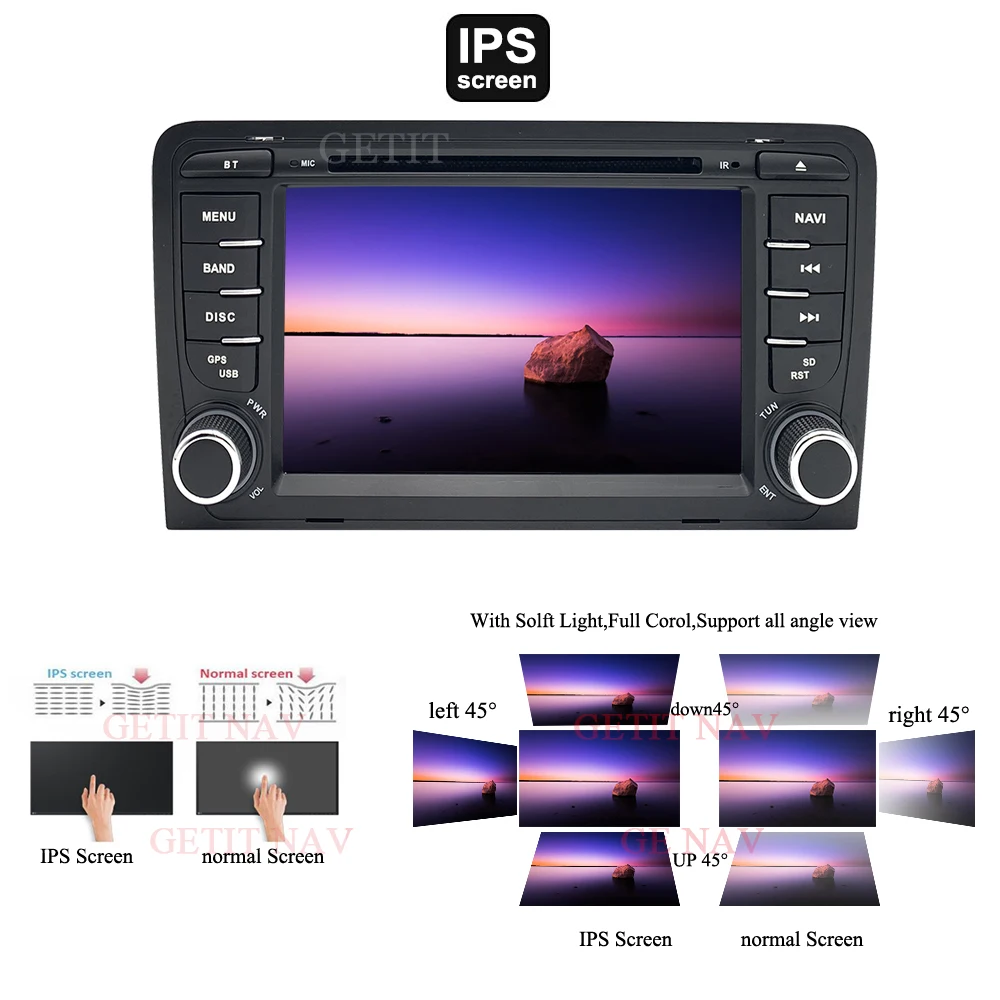 Top Android 9.0  2 din car dvd gps navigation for Audi A3 8P/A3 8P1 3-door Hatchback/S3 8P/RS3 Sportback multimedia stereo Radio 4