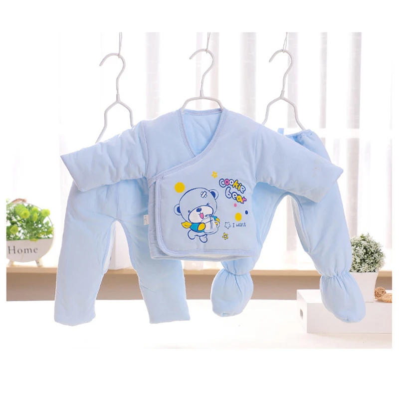 

3 piece set newborn clothes winter set 2018 fall baby girls infant boy clothing set 0-3 month cotton top and pants