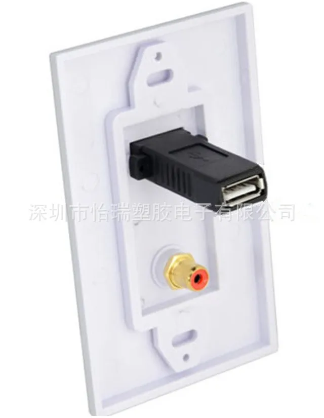 USB + 1RCA лотоса аудио и видео припой панели разъем передачи мультимедиа