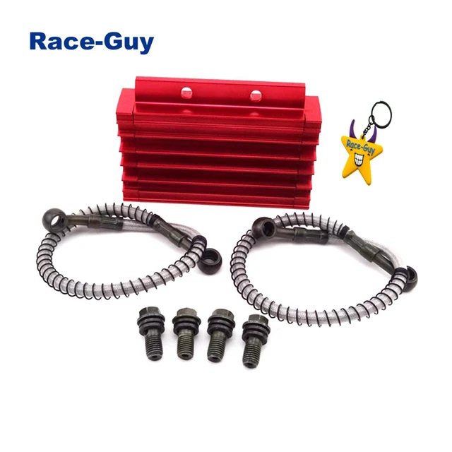 TC-Motor Gold CNC Aluminum Oil Cooler For Chinese Pit Dirt Motor Bike Trail Motorcycle 125cc 140cc 150cc 