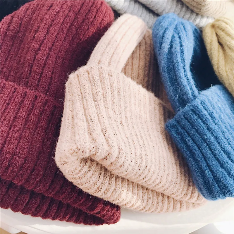 Новые зимние шапки для мужчин и женщин Skullies Beanies женские модные теплые шапки унисекс эластичные вязаные шапки высокого качества