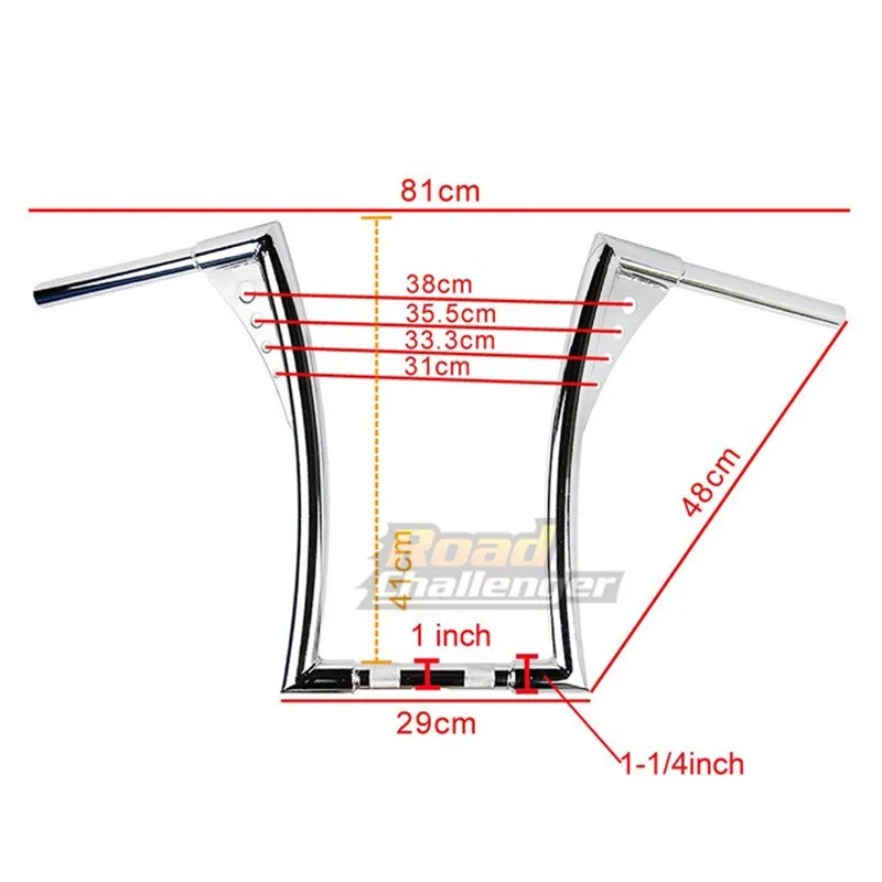 Ape вешалки руль 1" Rise Custom черный мотоцикл 1-1/4" Fat Bars Ручка Бар подходит для Harley DurableSoftail FLST FXST