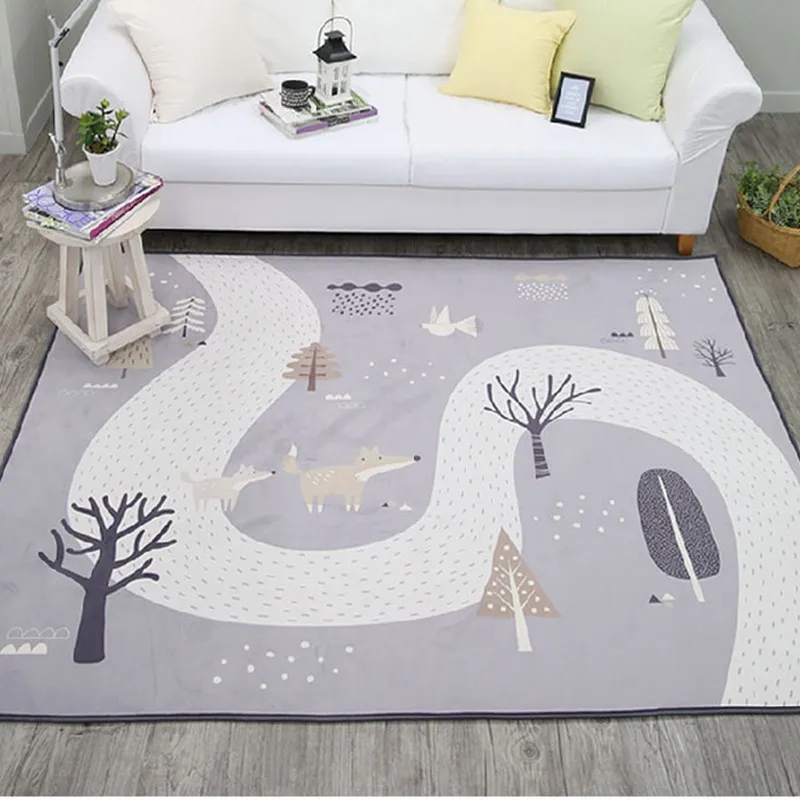 Кристальные кашемировые ковры для гостиной, Мультяшные детские ковры и ковры для спальни, коврик для кофейного столика, детский игровой коврик 150X190 см
