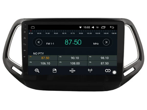 Clearance For Jeep compass 2017 head unit radio Android 8.0 car gps multimedia 64GB rom+IPS screen+CARPLAY+TDA7851 Amplifer+Car Launcher 3