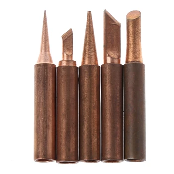 

5 Pcs Pure Copper 900M-T Soldering Iron Tip Lead-free For Hakko Soldering Rework Station
