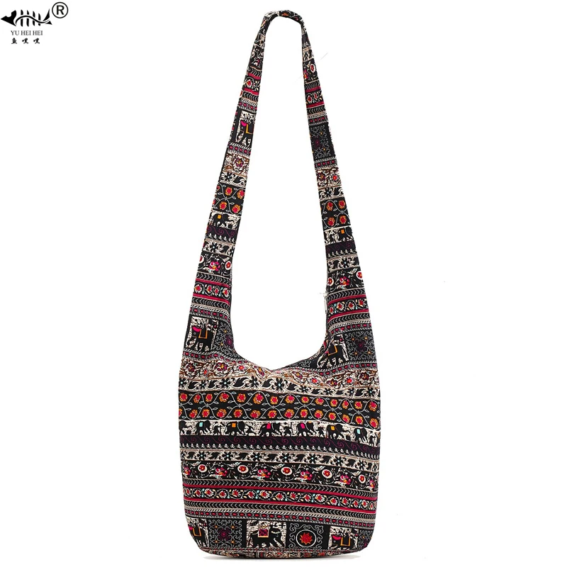 

Unique Vintage Sling Shoulder Crossbody Messenger Bags Women Handbag Hippie Hobo Hipster Travel Bag Cotton Canvas Bohemian Bags