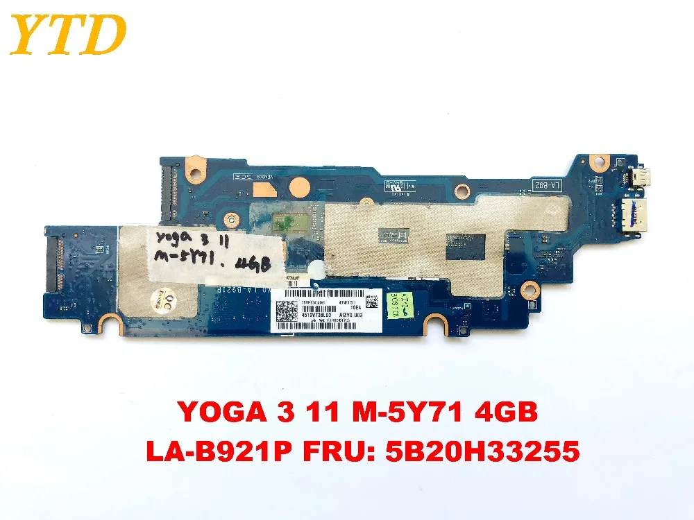 Оригинальный Для Lenovo YOGA 3 11 материнская плата для ноутбука YOGA 3 11 M-5Y71 4 ГБ LA-B921P 5B20H33255 испытанное хорошее Бесплатная доставка