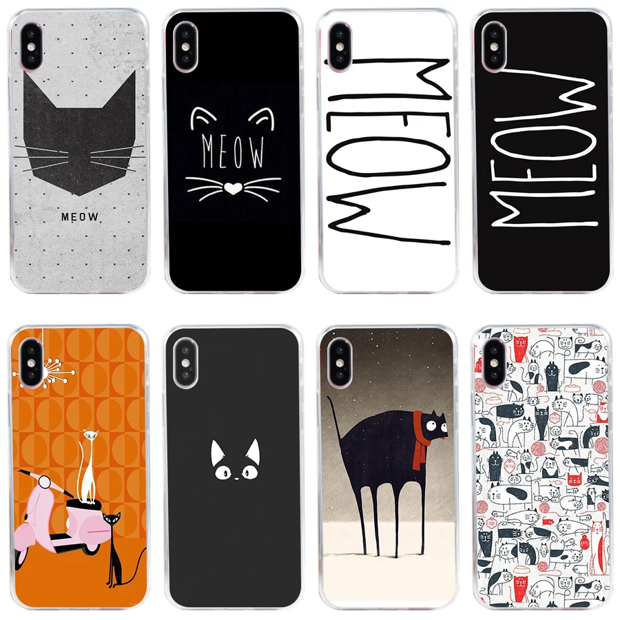 66H Meow Custodia Morbida In Silicone Tpu Cover Per Iphone 5 5S Se X Xr Xs Max Case