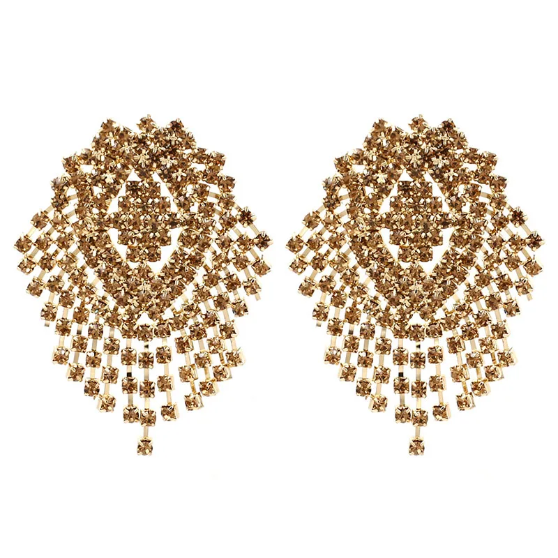

Drop Dangle Women Earrings Vintage Tassel Statement Earings Fashion Jewelry Luxury Rhinestone Earrings Party Accessories