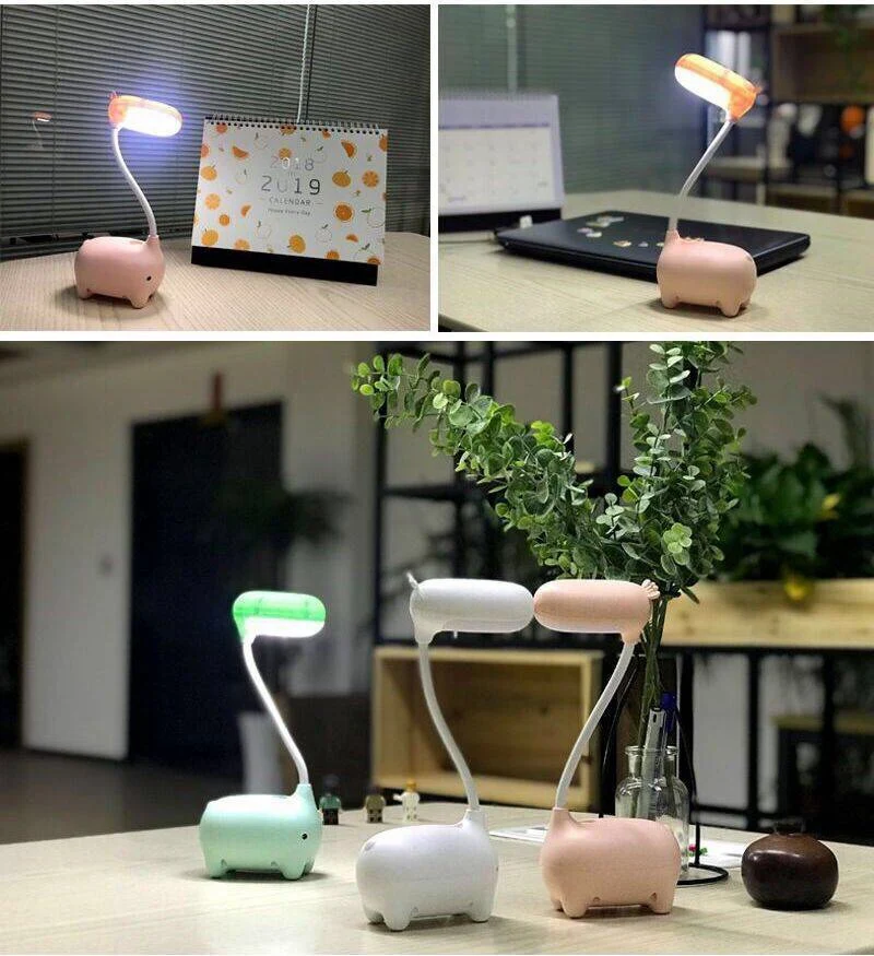 Creative Rechargeble Kids Led Desk Light 3W Cute Animals Lamp Bedroom Study Eyes Protection Light for Children Bedside Light (6)