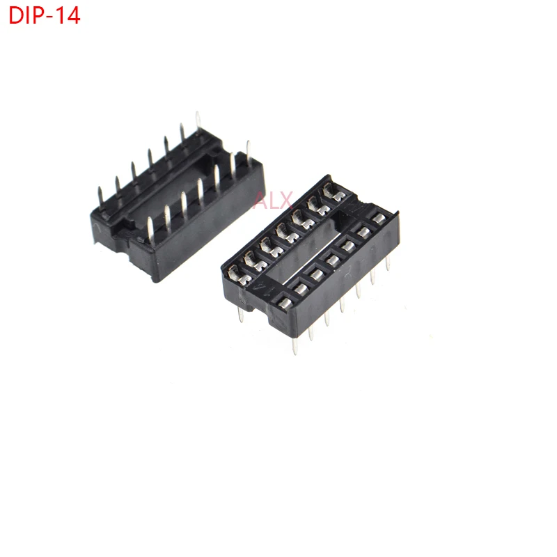

20PCS DIP14 IC SOCKET DIP CHIP TEST HOLDER Adaptor 14 PIN dip-14 DIP 14PIN 14p 2.54MM PITCH CONNECTOR