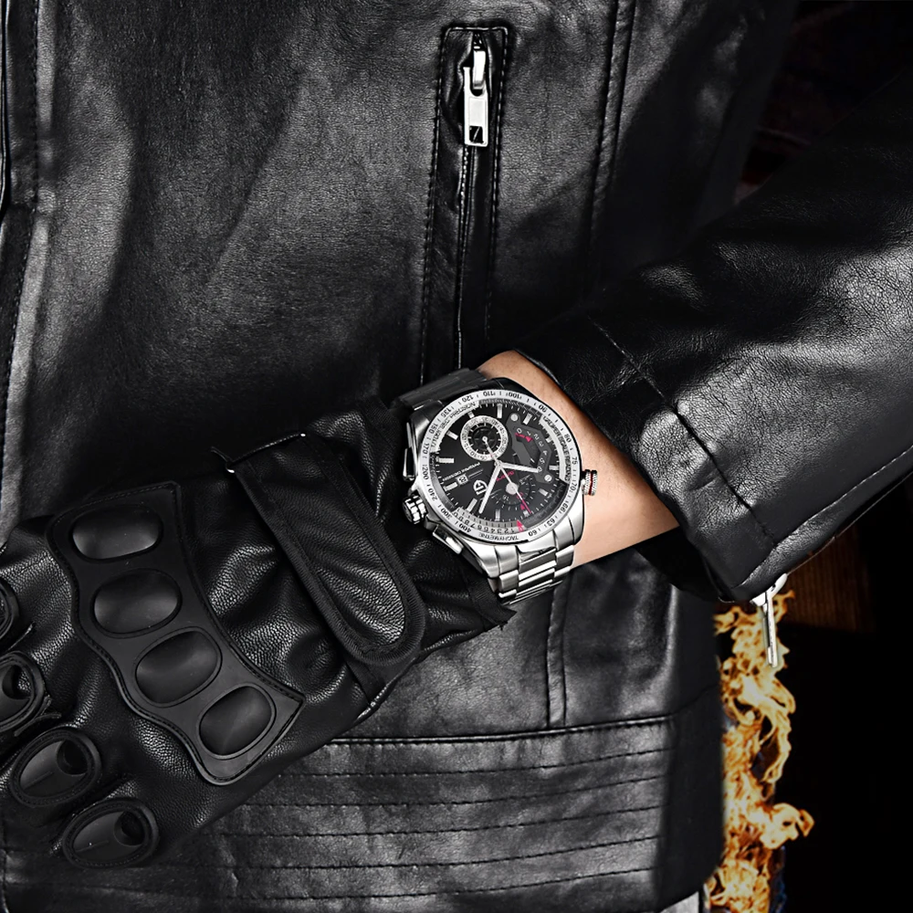 Online PAGANI DESIGN Kreative Quarz Männer Uhr Stainess Stahl Chronograph Army Military Sport Uhr Männer Relogio Masculino Reloj Hombre