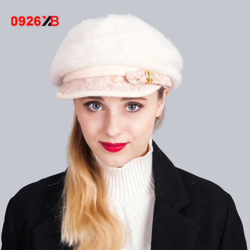 0926XB 2017 Warm and Cute Princess Rabbit Beret Hat Women Winter