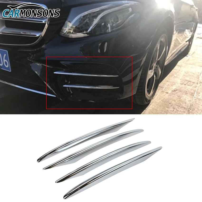 Carmonsons Front Fog Light Lamp ABS Chrome Trim Cover for