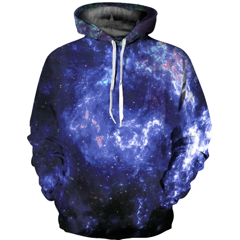 Purple Nebula Print Sweatshirts Men/Women Hooded Hoodies Print Galaxy ...