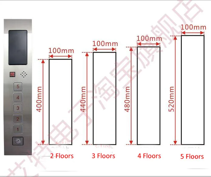DC24V 5-этажной Холл вызов Дисплей кнопочная панель для Лифт