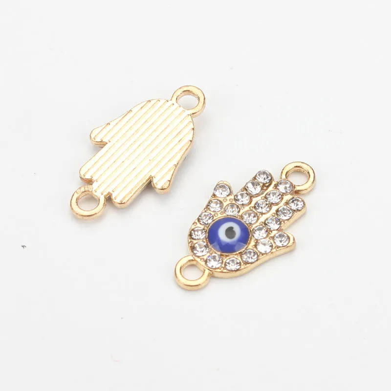 10 шт./лот модные коннекторы для evil eye hamsa крест сглаза diy аксессуары ювелирных