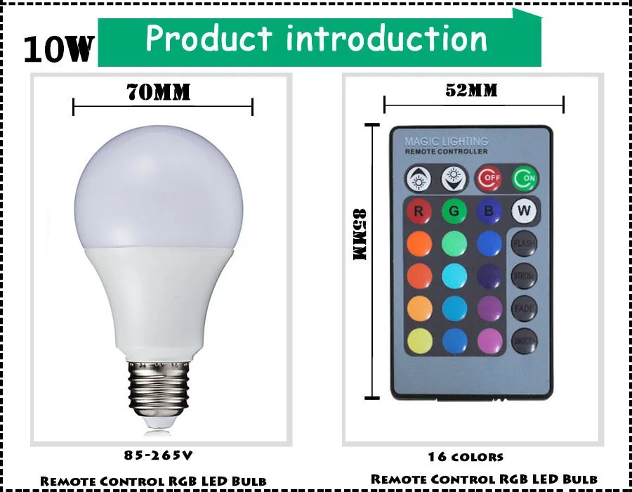 LumiParty RGB светодиодный лампы SMD5050 E27 5 W 10 W 110 V 220 V несколько Цвет дистанционного Управление цветная (RGB) Светодиодная лампа