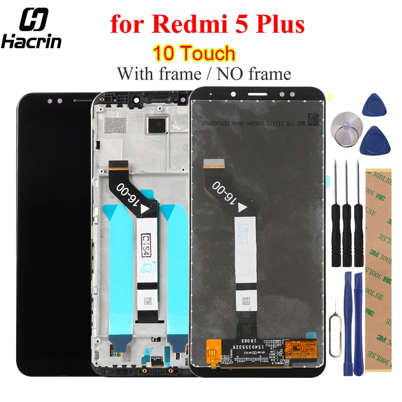 

for Xiaomi Redmi 5 Plus LCD Display Touch Screen With Frame FHD 5.99" Digitizer Assembly Replacement For Redmi5 Plus lcd screen